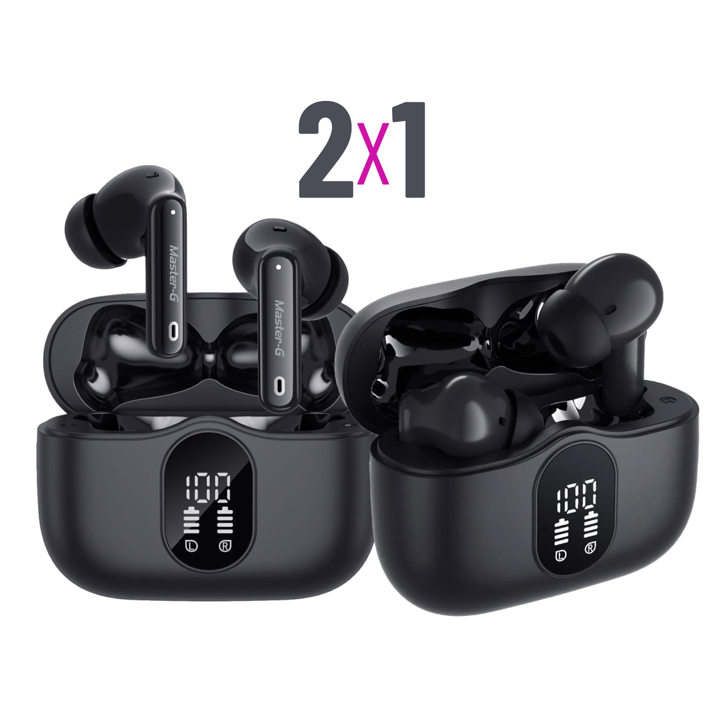 Master-G Pack Audífonos Bluetooth In Ear Tws Anc Buds30 X2