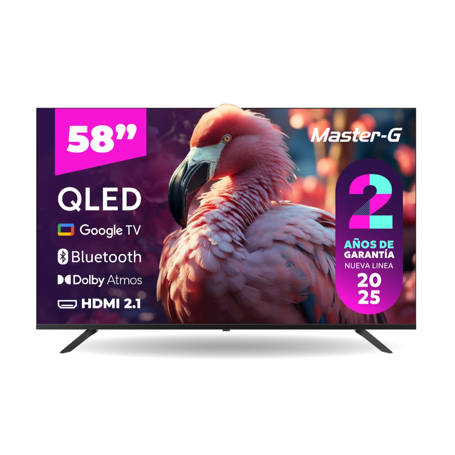 Master-G Smart Tv Qled 58"" Google Tv 4K Bluetooth Frameless