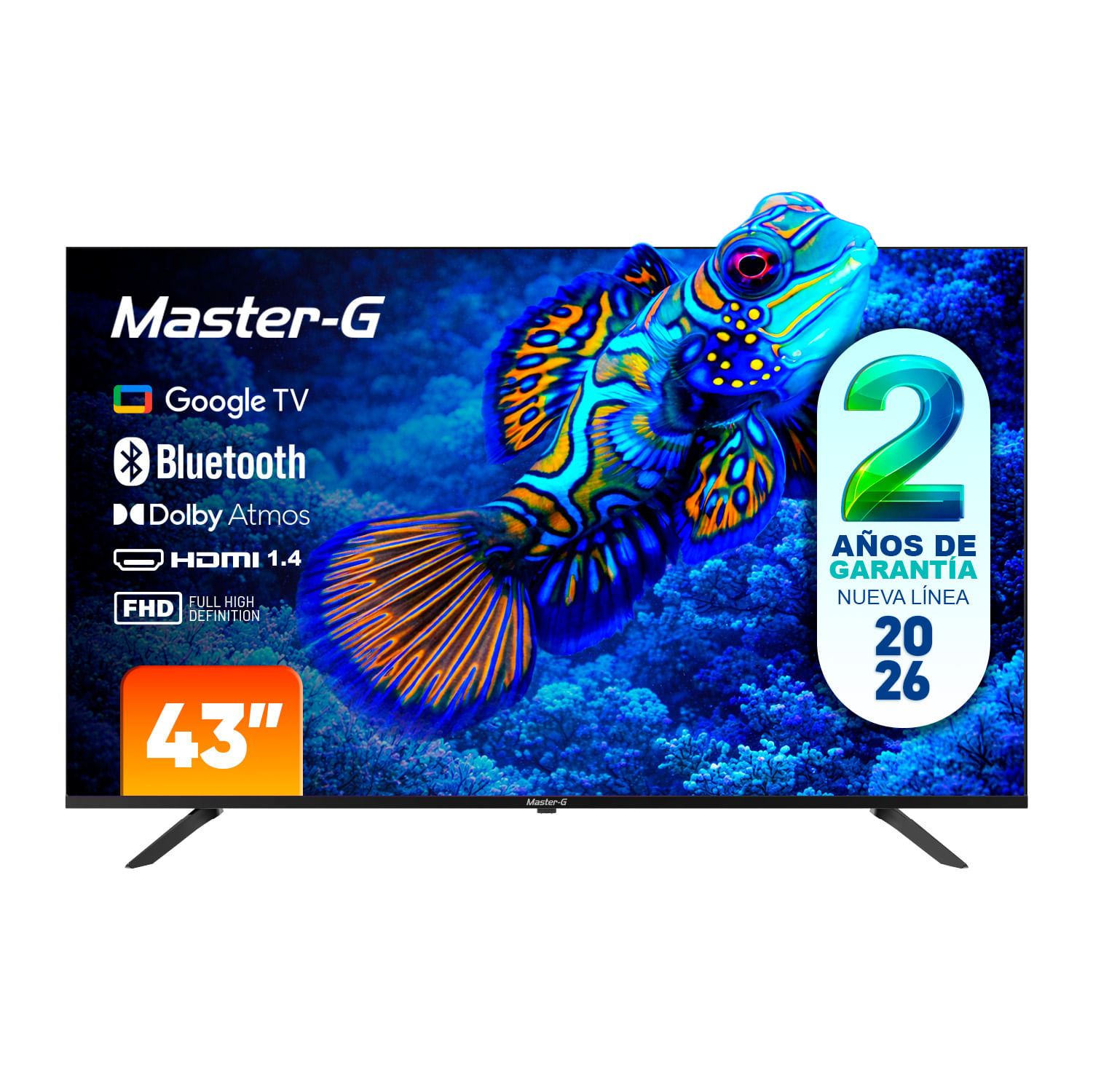 Master-G Smart Tv Led 43"" Google Tv Full Hd Bluetooth